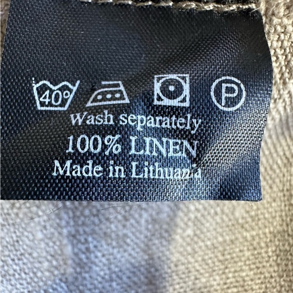 Linen Me Set of 2 Placemats Natural Terra Fringed Edge 14"x20" EUC - Picture 7 of 7